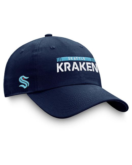 Fanatics Blue Seattle Kraken Authentic Pro Rink Adjustable Hat for men
