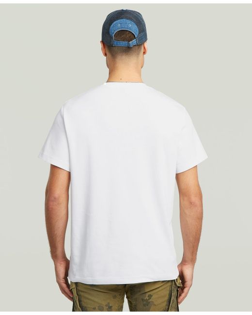 G-Star White Graphic Detail T-shirt for men