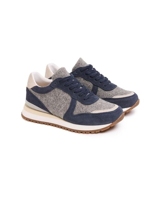 Celtic & Co. Blue Wool Panel Trainer