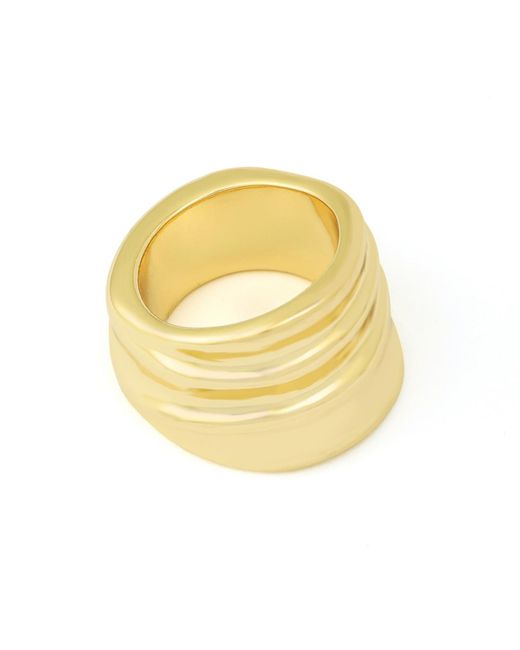 Robert Lee Morris Yellow Vintage Ridge Statement Band Ring