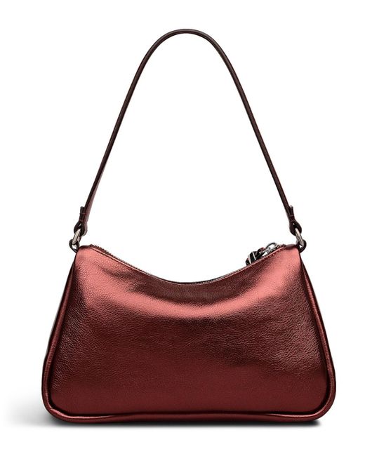 Radley Red Carlton Close Metallic Small Zip Top Shoulder Bag