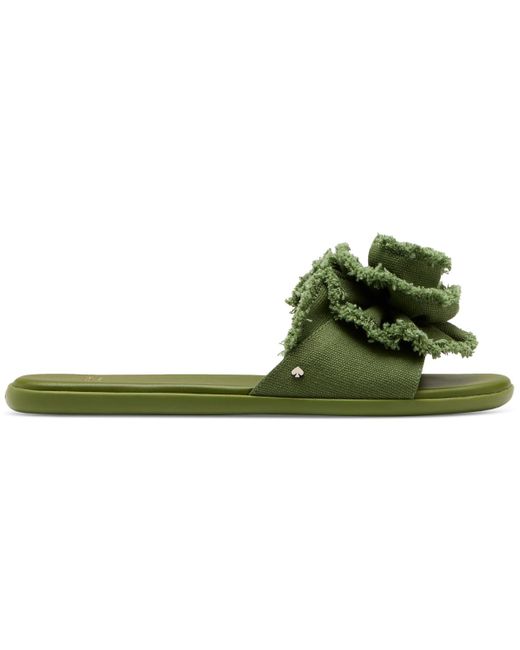 Kate Spade Green Flourish Flat Sandals