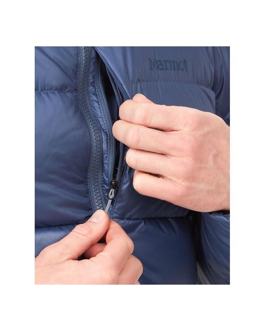 Marmot Blue Guides Quilted Full-zip Hooded Down Jacket for men