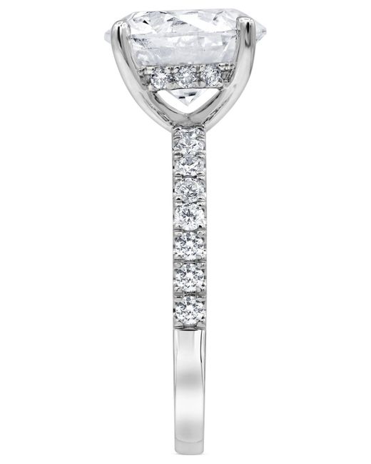 豪華ラッピング無料 バッジェリーミシュカ メンズ リング アクセサリー Certified Lab Grown Diamond Halo  Engagement Ring 2-1 ct. in 14k White Gold