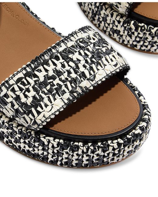 Fitflop Black Platform Woven Wedge Sandals