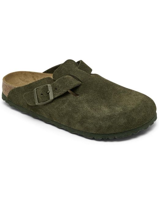 Birkenstock Green Boston Suede Leather Casual Clogs From Finish Line