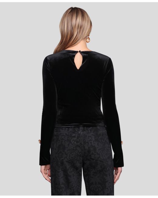 Avec Les Filles Black Long Sleeve Top
