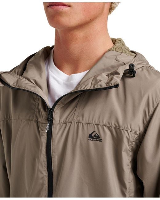 Quiksilver Brown Overcast Windbreaker Jacket for men