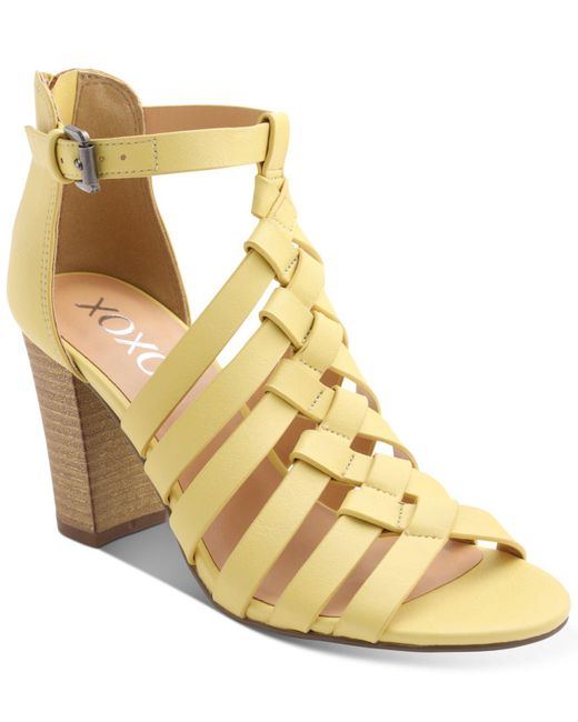 Xoxo Baxter Dress Sandals in Pale Yellow (Metallic) Lyst