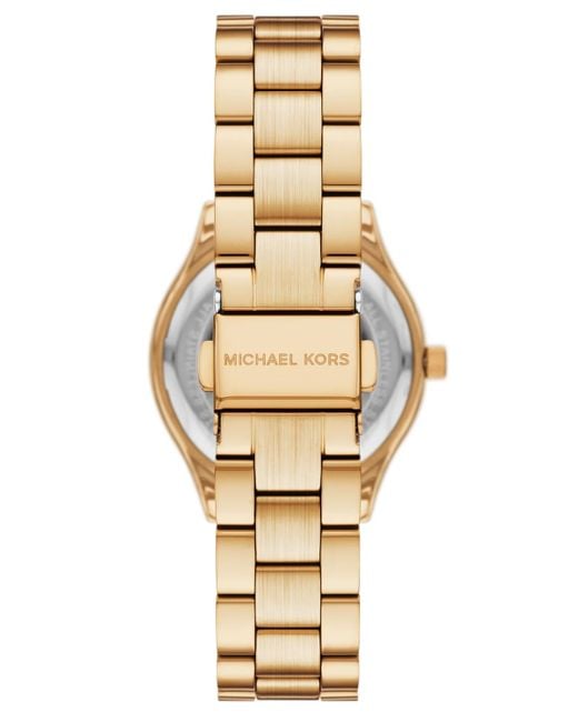 Michael Kors Metallic Â Slim Runway Three-hand Stainless Steel Watch And Jewelry Set