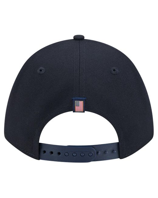 KTZ Blue Seattle Mariners American Flag 9forty M-crown A-frame Adjustable Hat for men