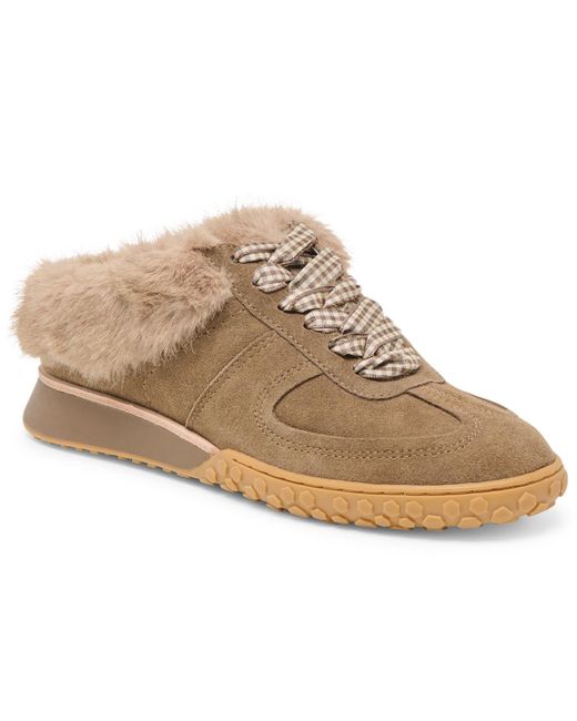 Dolce Vita Natural Izzey Plush Cozy Retro Slides Sneakers
