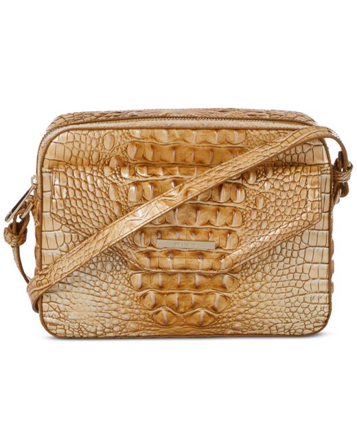 Brahmin Shea Leather Crossbody in Metallic Lyst