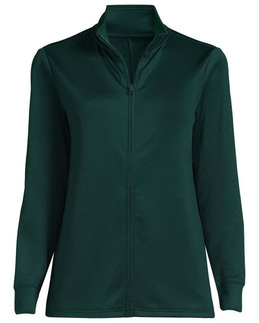 Lands' End Green Active Performance Full Zip Jacket