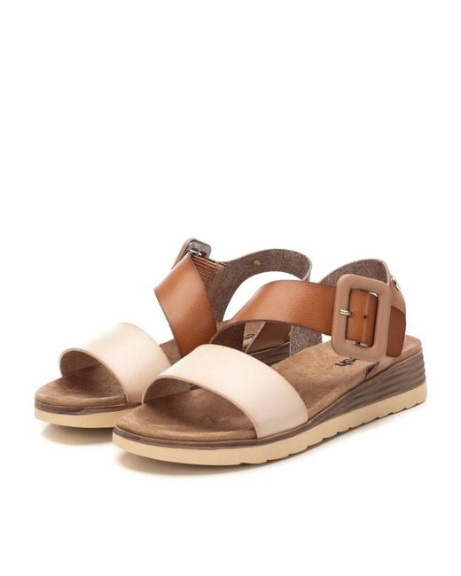 Xti Brown Small Wedge Sandals Refresh By