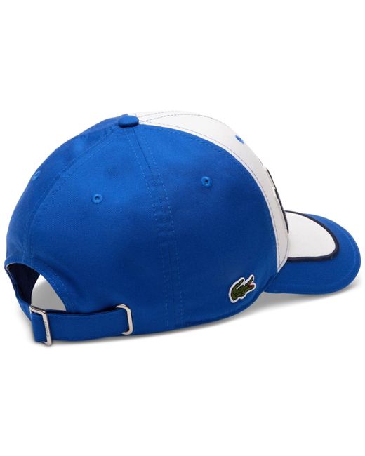 Lacoste Blue Colorblocked Twill Hat for men