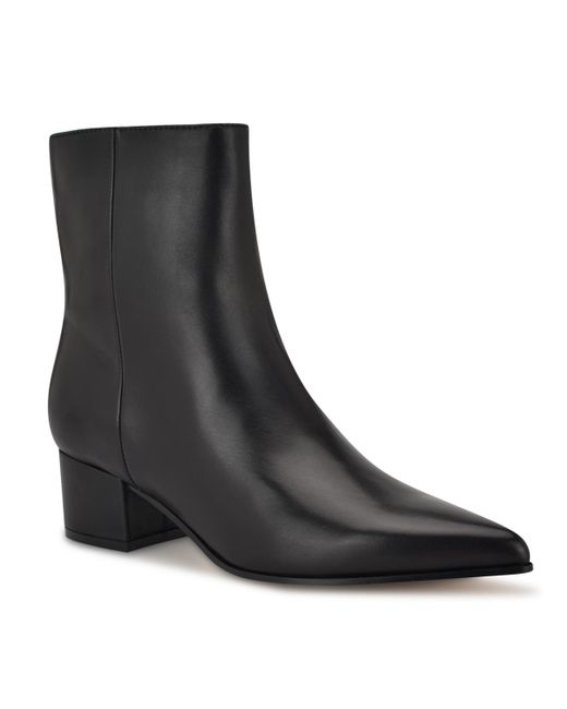 Nine West Black Maribu Pointy Toe High Ankle Booties