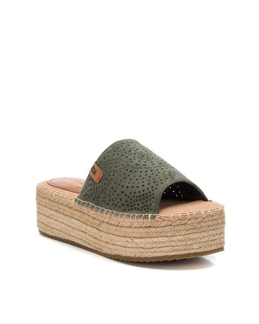 Xti Women's Brown Jute Wrapped Platform Sandals Refresh By