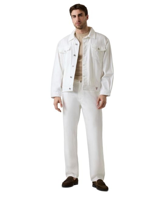 Guess Gray Regular-fit Spread Collar Trucker Jacket for men