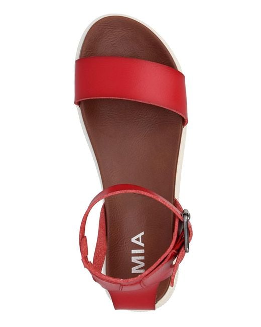MIA Red Ellen Round Toe Sandals