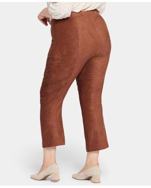 NYDJ Brown Plus Size Slim Bootcut Pull-on Pants