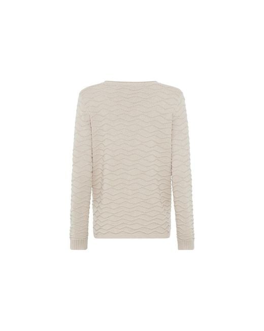 Olsen White Novelty Stitch Pullover