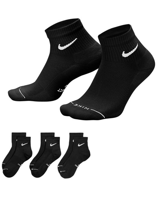 Nike Black Everyday Elevated Ankle Socks for men
