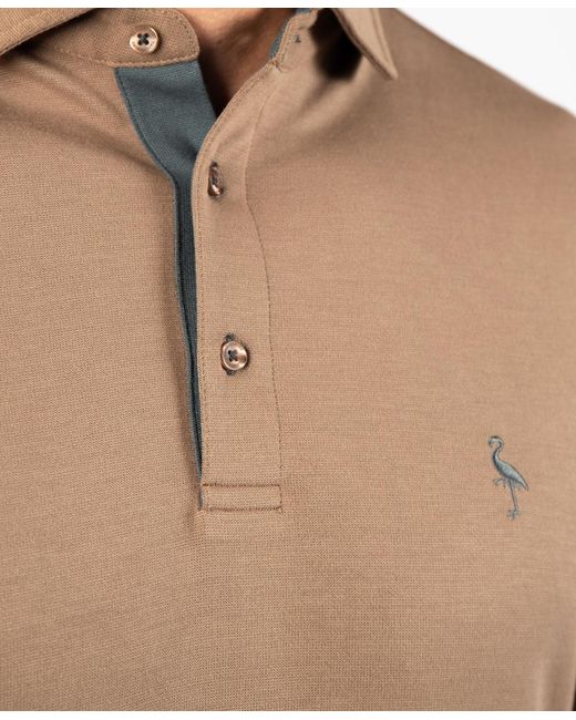 Tailorbyrd Brown Soft Stonewashed Polo