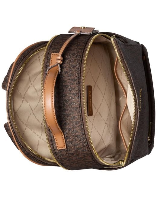Michael Kors Black Sable Medium Signature Logo Backpack