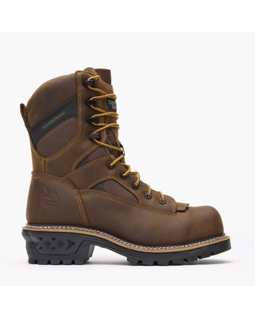 Georgia Boot Brown Ltx Logger Composite Toe Waterproof Work Boot for men