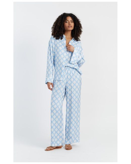 Chinti & Parker Blue Chinti And Parker Laura Whitmore Paradise Trousers