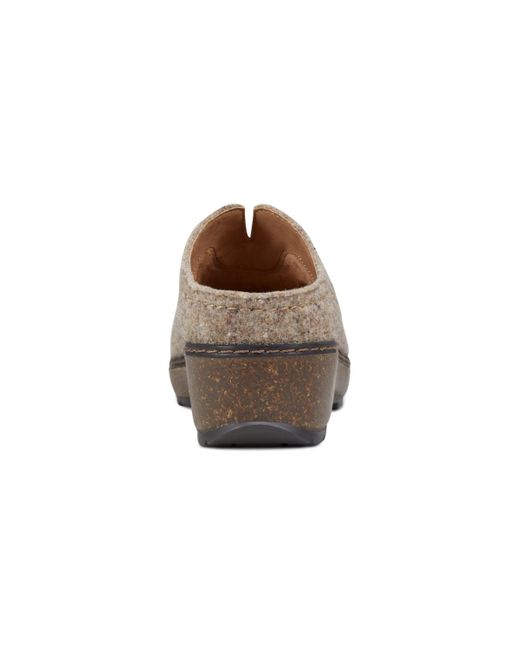 Earth Brown Kolia Slip-on Heeled Clogs
