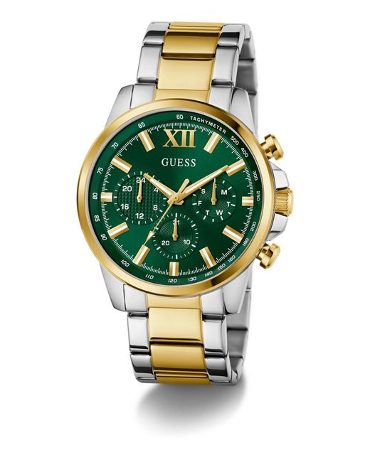 Guess Green Multi-function Stainless Steel Watch for men
