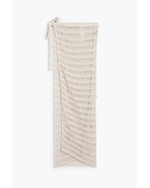 Desigual White Openwork Pareo
