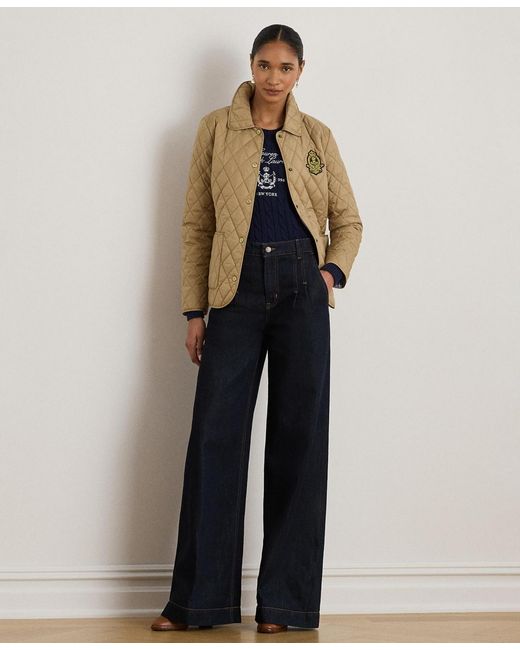 Ralph Lauren Natural Crest Patch Quilted Jacket