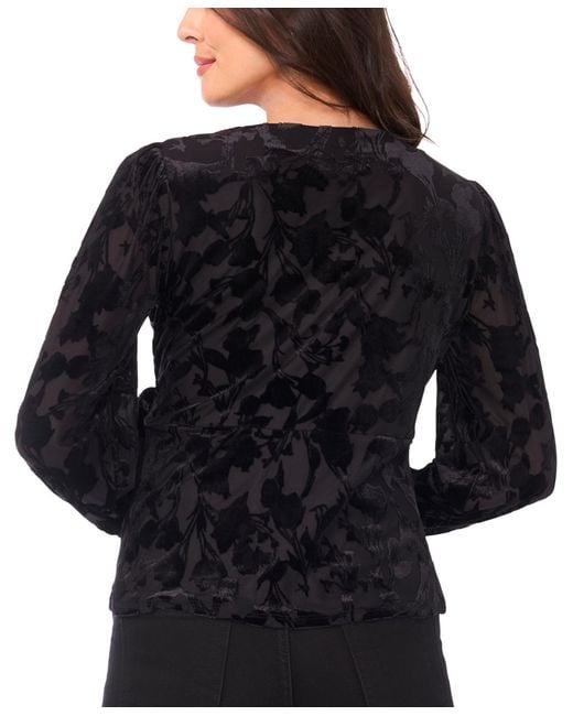 SAM & JESS Black V-neck Wrap Top