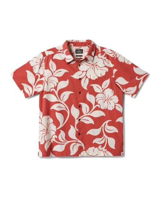 Quiksilver Red All Time Pareo Woven Shirt for men