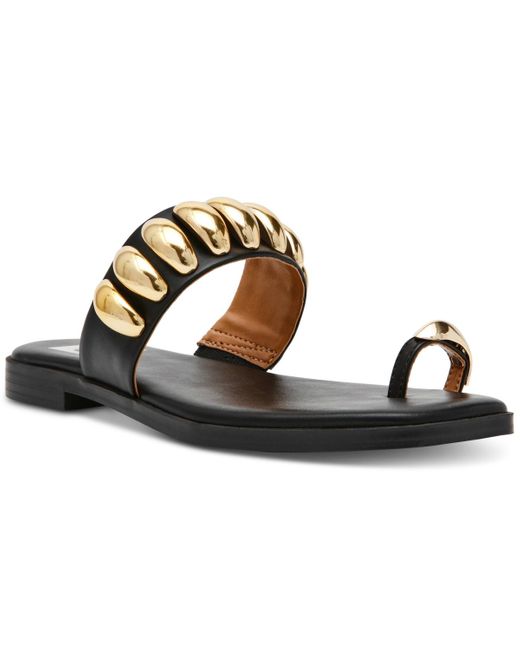 Dolce Vita Metallic Moon Embellished Thong Slide Flat Sandals