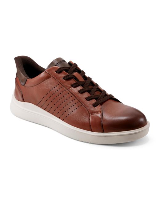 Rockport Brown Tristen Step Activated Lace Up Sneakers for men