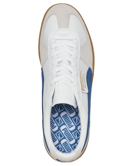 PUMA White Palermo Leather Casual Sneakers From Finish Line for men