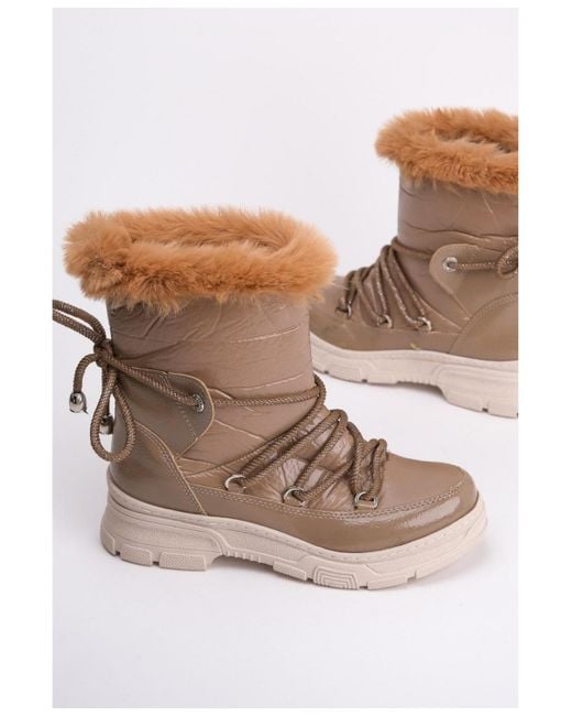Prologue Shoes Brown Rosie Fur Lined Boot ()