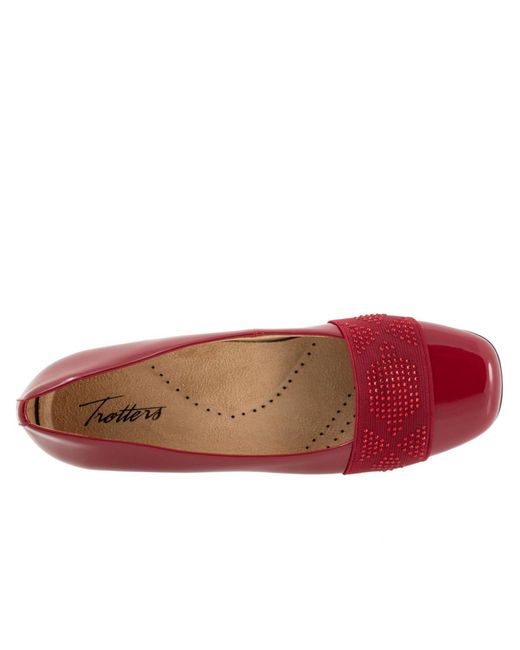 Trotters Red Samantha Flat