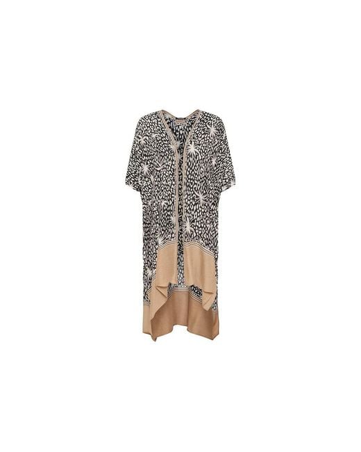 Olsen Blue Tropic Mix Print Duster