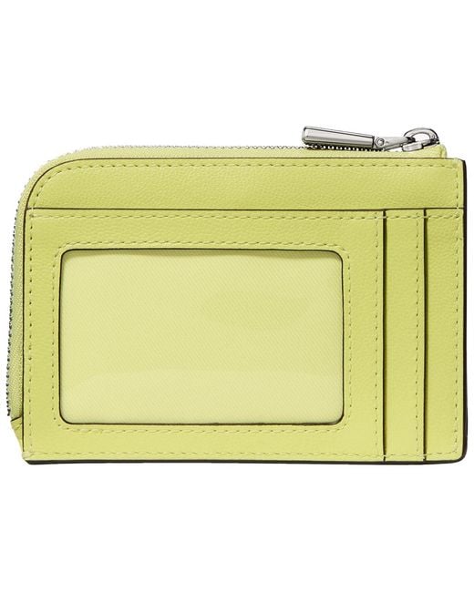 Kate Spade Green Smooth Mini Zip Card Case