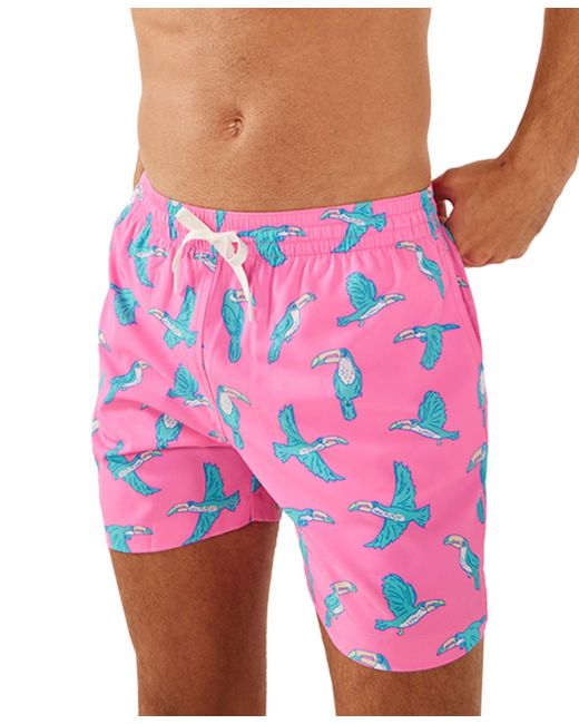 Chubbies Pink The Toucan Do Its Quick-dry 5-1/2" Swim Trunks for men