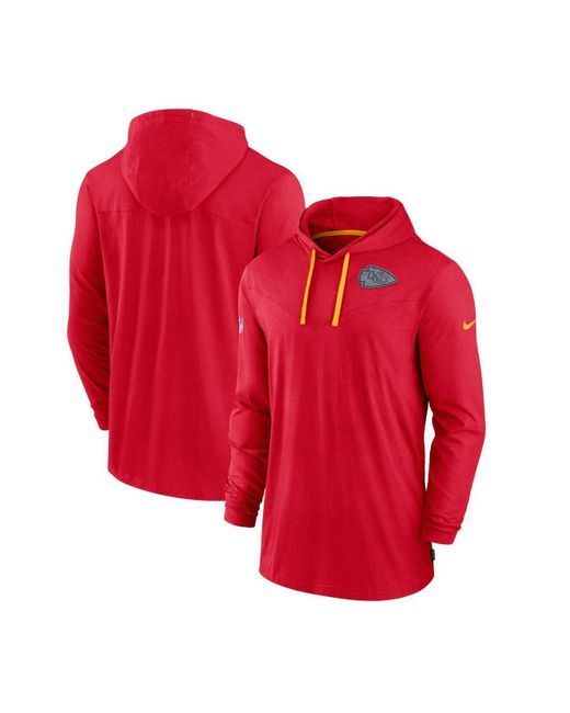 Nike Red Kansas City Chiefs Sideline Pop Performance Pullover Long