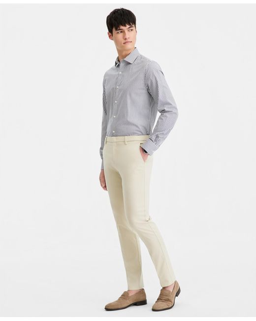 Tommy Hilfiger White Modern-fit Th Flex Stretch Solid Performance Pants for men