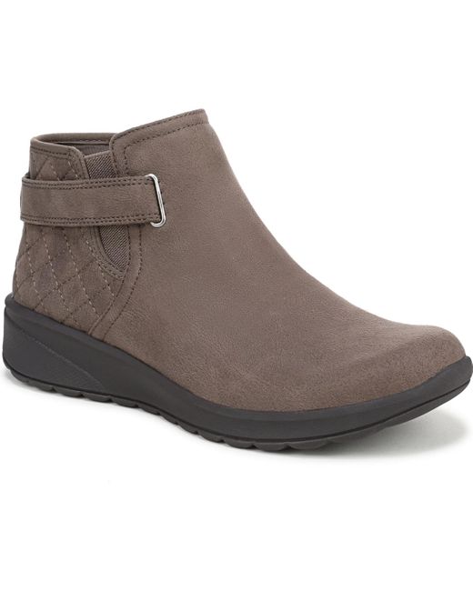 LifeStride Brown Gaze Washable Zipper Short Booties