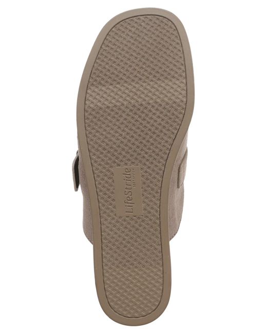 LifeStride Gray Gillian Square Toe Mule Clogs