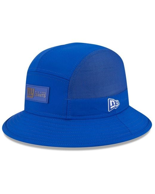 KTZ Blue New York Giants 2025 Sideline Bucket Hat for men